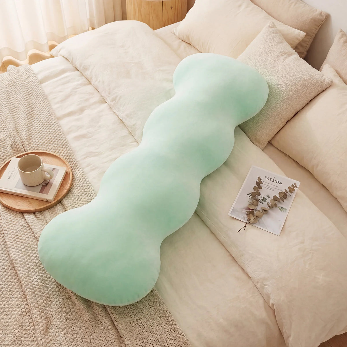 Coussin Maxil Cloud vert menthe